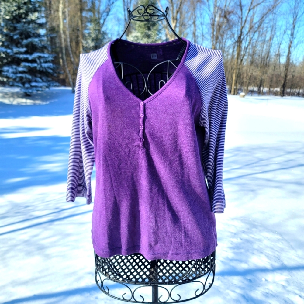 Karen Neuberger sleep lounge top purple, size M